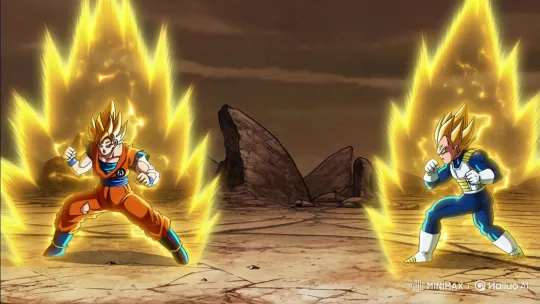 Goku and Vegeta's Intense Super Saiyan Duel – AI Generated Video | Hailuo AI