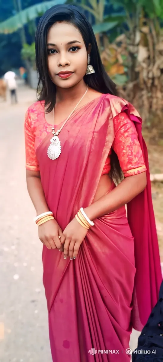 Young Woman in Traditional Dress Meets Modi-Like Figure – AI Generated Video | Hailuo AI