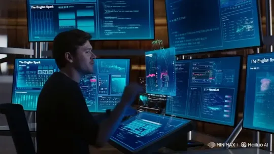 Genius Engineer Battles 'English Spark' Virus in Futuristic City – AI Generated Video | Hailuo AI