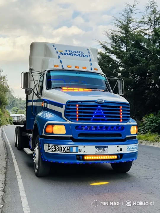Customized Sterling Truck Simulates Air Suspension Deflation – AI Generated Video | Hailuo AI