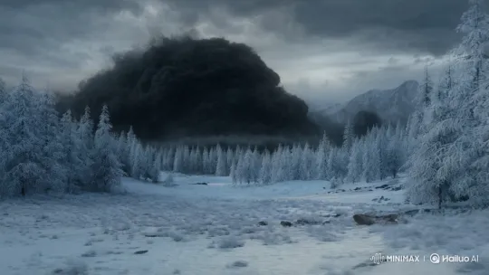 Destruction by Dark Cloud in CGI Forest Epic – AI Generated Video | Hailuo AI