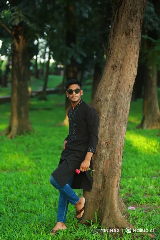 Couple Shares Intimate Moment in Golden Hour Park – AI Generated Video | Hailuo AI