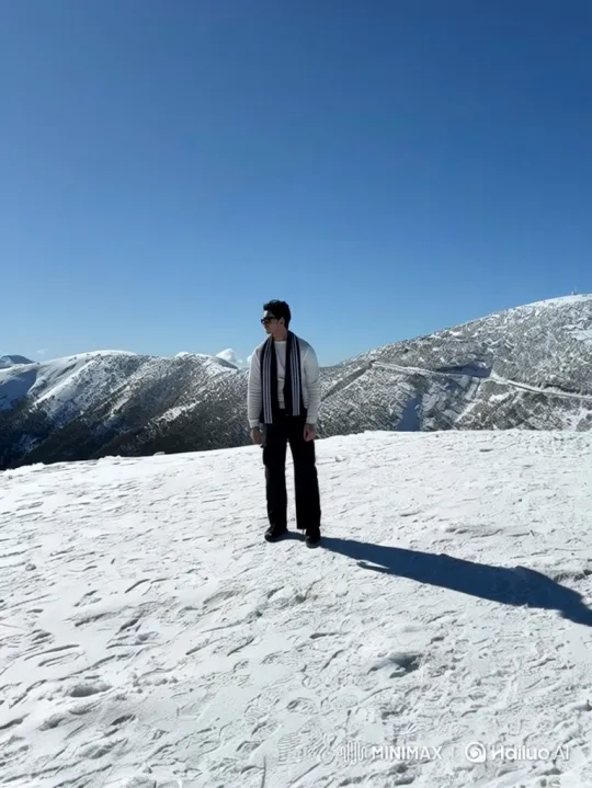 Man on Mountain to Earth from Space Panorama – AI Generated Video | Hailuo AI