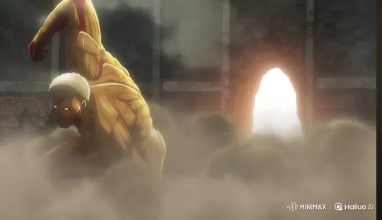 Armored Titan Apologizes with 'MY BAD' Sign – AI Generated Video | Hailuo AI