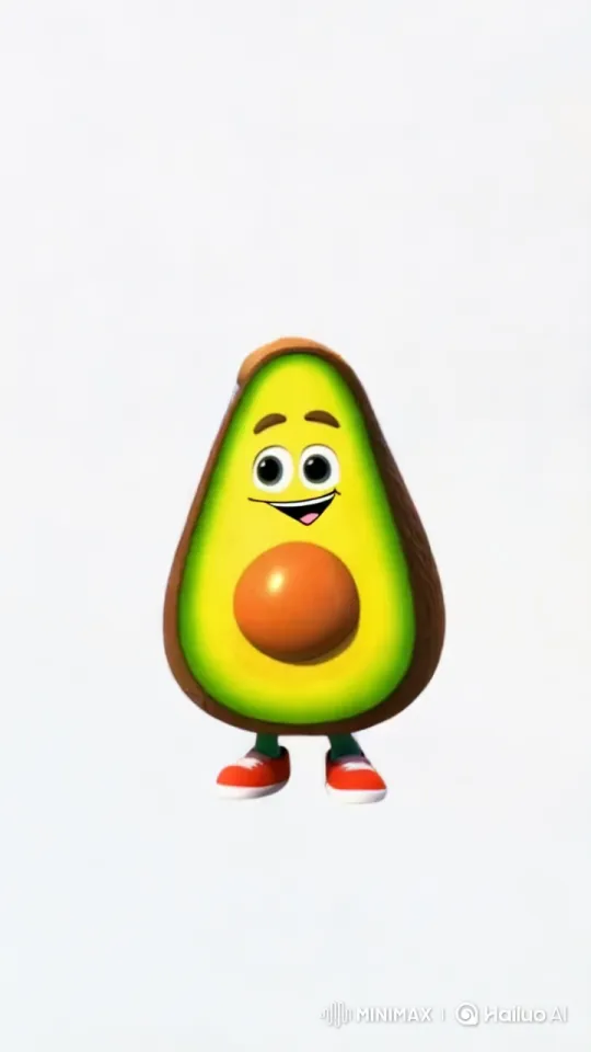 Animated Avocado Admires Shoes in Bright Mall – AI Generated Video | Hailuo AI
