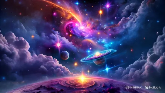 Cosmic Journey: From Planet's Horizon to Galaxy's Heart – AI Generated Video | Hailuo AI
