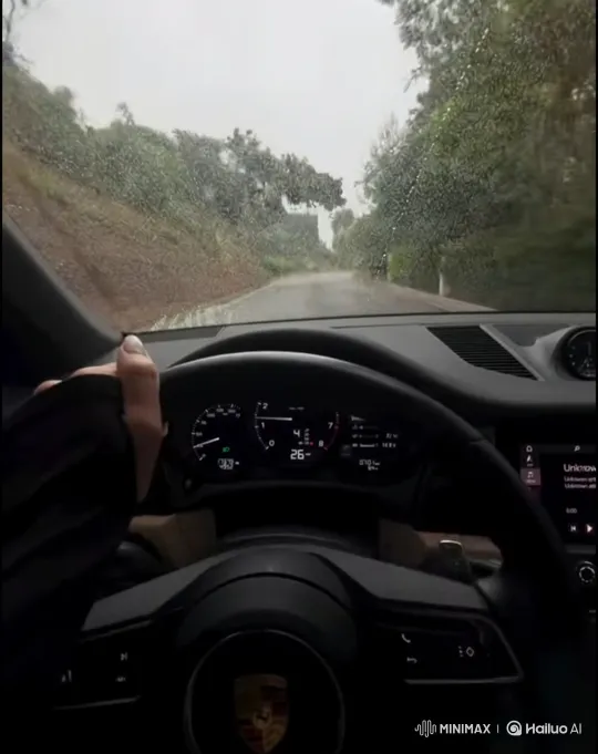 Enchanted Drive: Woman Transforms into Light in Cosmic Forest – AI Generated Video | Hailuo AI