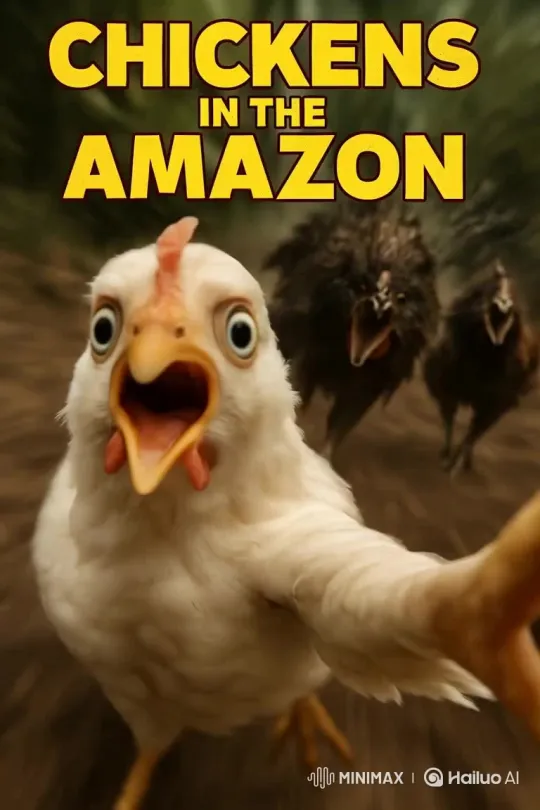 Domesticated Chickens in the Amazon Rainforest – AI Generated Video | Hailuo AI