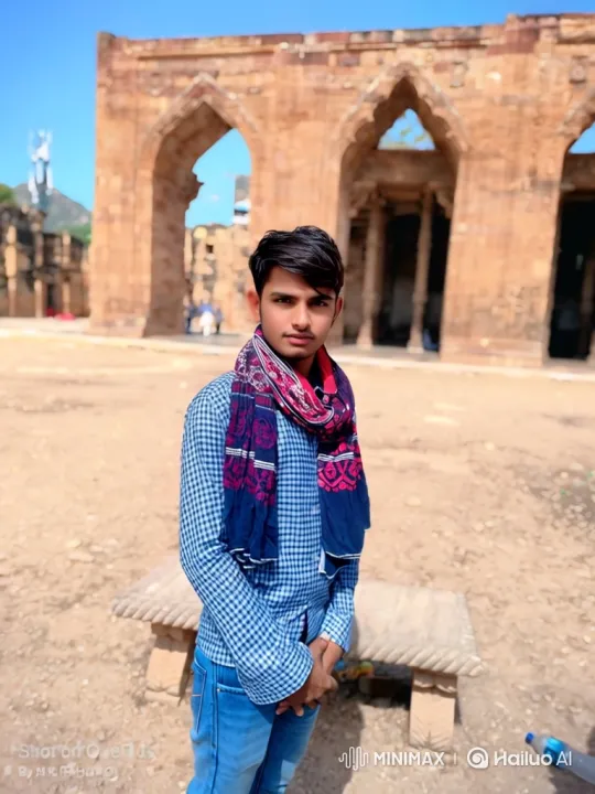 Young Man in Stone Ruins with Tracking Camera Shot – AI Generated Video | Hailuo AI