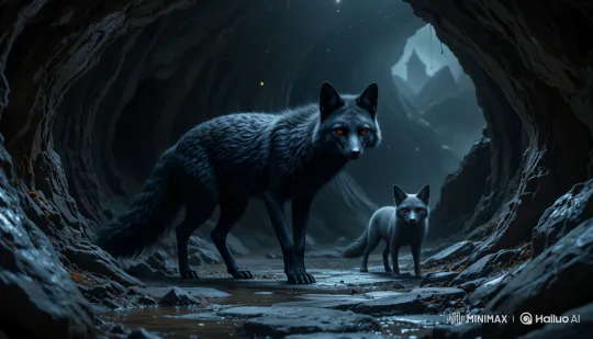 Mysterious Encounter in a Rocky Fox Den – AI Generated Video | Hailuo AI