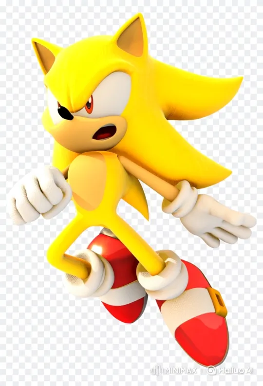 Super Sonic's Dynamic Flight Through Sky and Rings – AI Generated Video | Hailuo AI