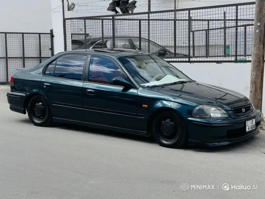 Modified Sedan Demonstrates Air Suspension Adjustment – AI Generated Video | Hailuo AI