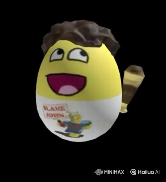 3D Animated Character: 'Blame John' Egg-Shaped with Joyful Expression – AI Generated Video | Hailuo AI