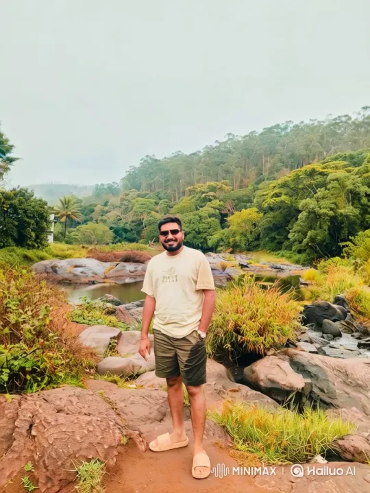 Earth Zoom to Serene Forest with Calm Man – AI Generated Video | Hailuo AI