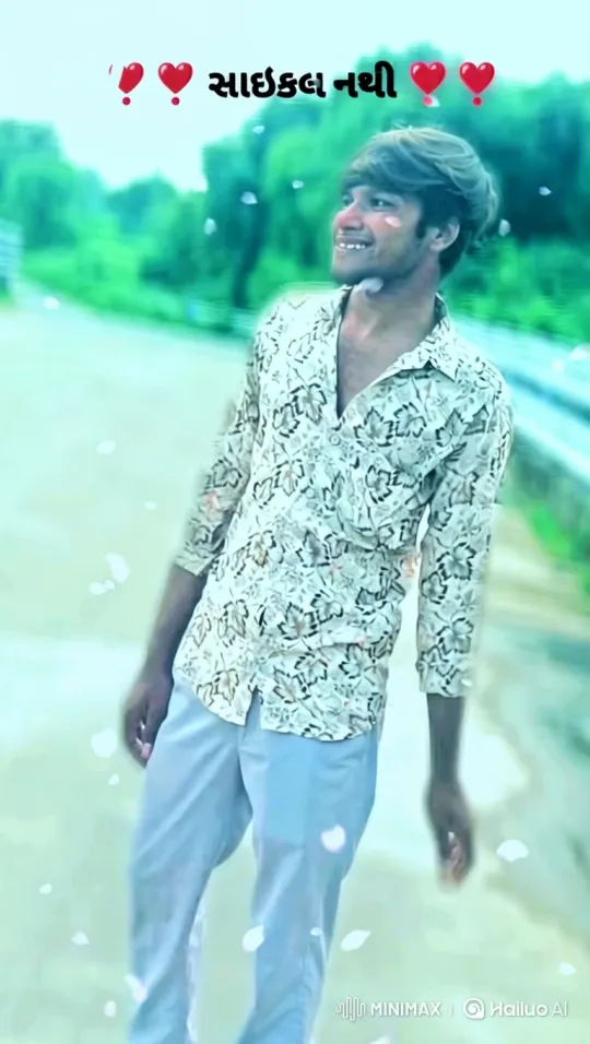 Young Man Transitions from Bicycle to Car on Rural Road – AI Generated Video | Hailuo AI