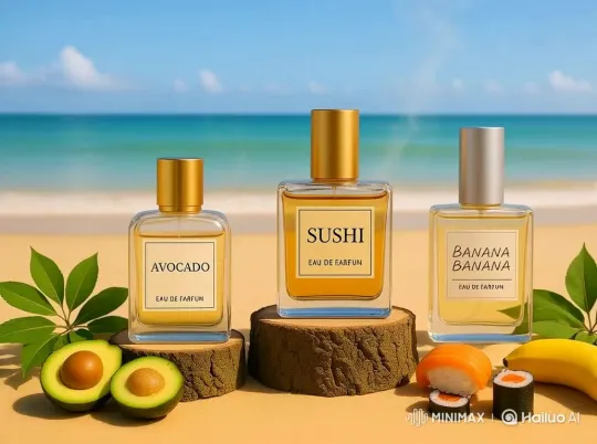 Synchronize Three Perfume Bottles' Movement – AI Generated Video | Hailuo AI
