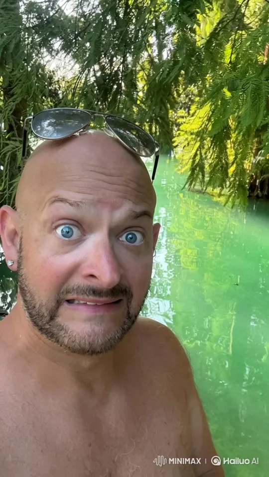 Man's Shock at Crocodile's Silent Approach – AI Generated Video | Hailuo AI