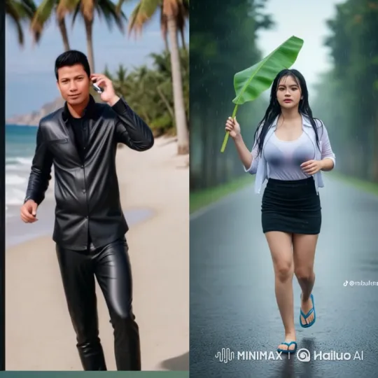 Couple Reunites in a Rainy Road Kiss – AI Generated Video | Hailuo AI