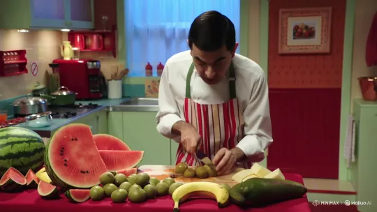 Mr. Bean's Ridiculous ASMR Fruit Cutting Show – AI Generated Video | Hailuo AI
