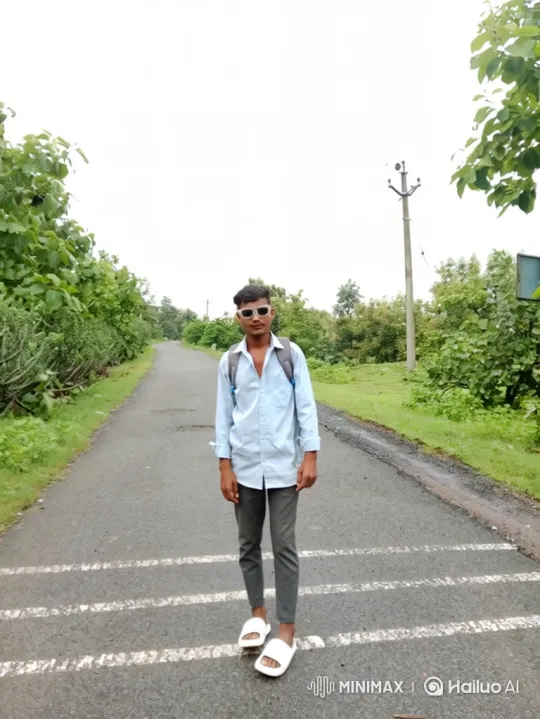 Young Man Meets Prominent Indian Figure on Rural Road – AI Generated Video | Hailuo AI