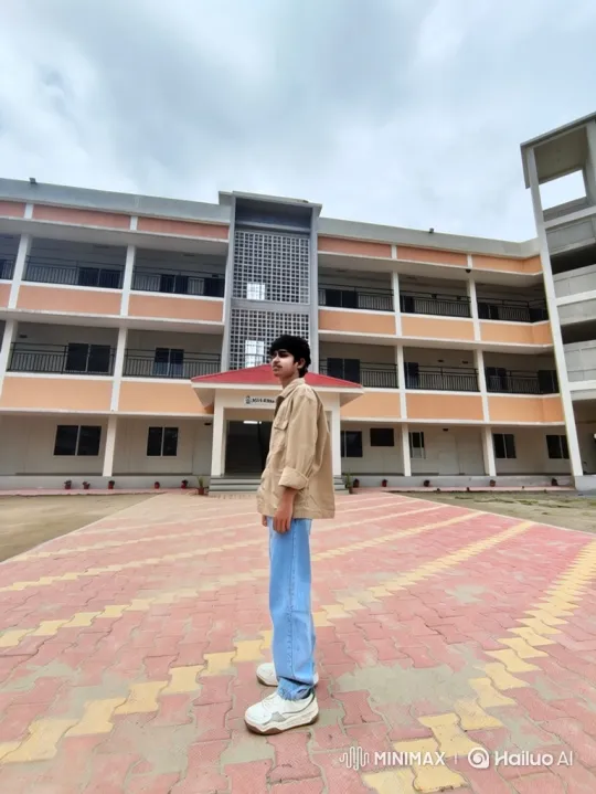 Young Couple Shares Quiet Moment in Golden Hour Courtyard – AI Generated Video | Hailuo AI