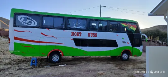 Double-Decker Bus Lowering Suspension on Uneven Ground – AI Generated Video | Hailuo AI