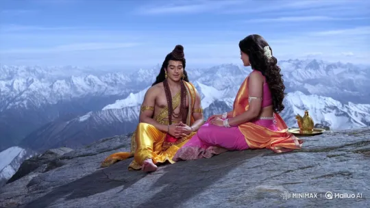 Lord Bholenath and Parvati in Serene Dialogue on Neelkanth Mountain – AI Generated Video | Hailuo AI