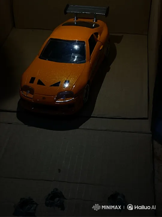Mysterious Garage Transformation: Glowing Toyota Supra – AI Generated Video | Hailuo AI