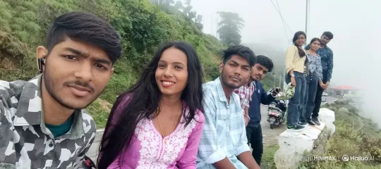Friends Pose on Mountain to Earth Panorama Video – AI Generated Video | Hailuo AI