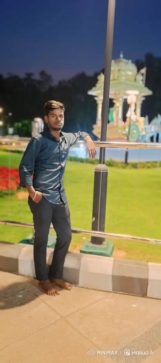 Young Man Contemplates Calmly by Lamppost at Twilight – AI Generated Video | Hailuo AI