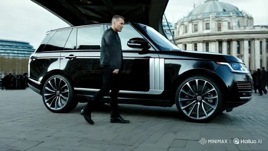 Gangster's Grand Entrance in London Streetscape – AI Generated Video | Hailuo AI