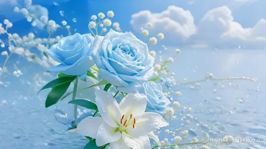 Tranquil Flower Arrangement Reflects Serene Water Scene – AI Generated Video | Hailuo AI