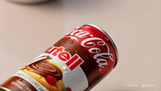 Coca-Cola Launches Nutella-Flavored Beverage Can – AI Generated Video | Hailuo AI