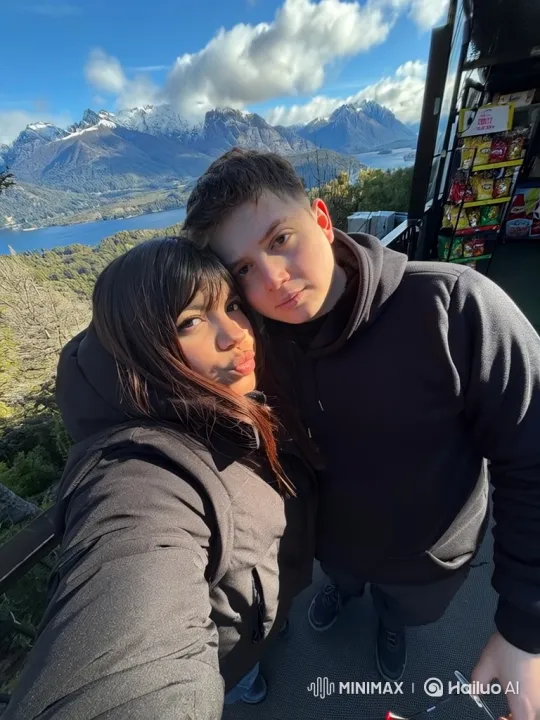 Family Embraces in Scenic Mountain Landscape – AI Generated Video | Hailuo AI