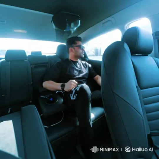 Silent Passenger in a Sunlit Journey – AI Generated Video | Hailuo AI