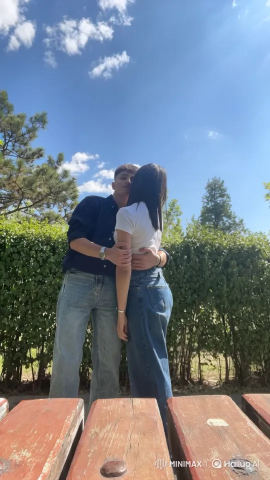 Young Couple Cherishes Sleeping Baby Outdoors – AI Generated Video | Hailuo AI