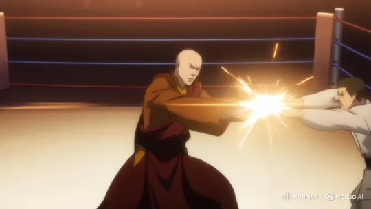 Buddhist Monk vs. Jedi: Fiery Fistfight in the Ring – AI Generated Video | Hailuo AI