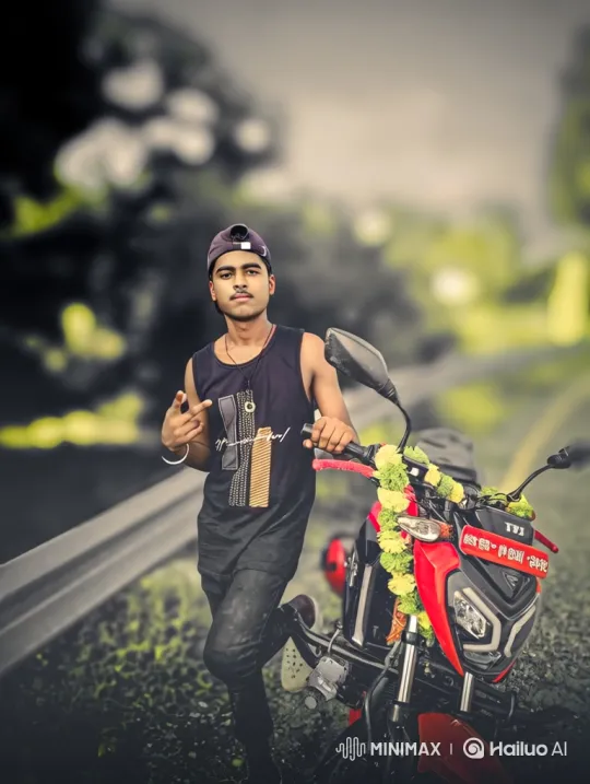 Young Man Poses with Motorcycle, Transforms to Car and Political Leader – AI Generated Video | Hailuo AI