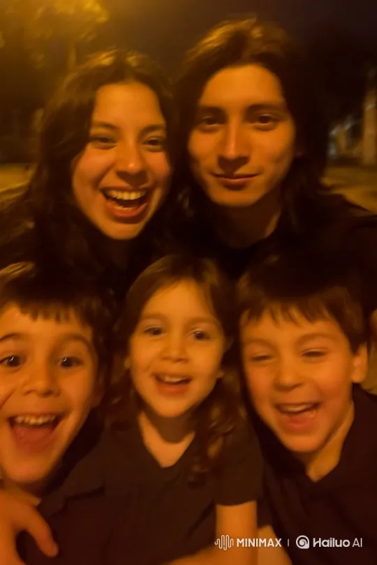 Intimate Family Moment Captured on Grainy Smartphone Video – AI Generated Video | Hailuo AI