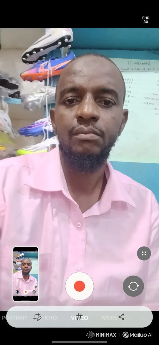 Man with Steady Gaze in Shoe Store Setting – AI Generated Video | Hailuo AI