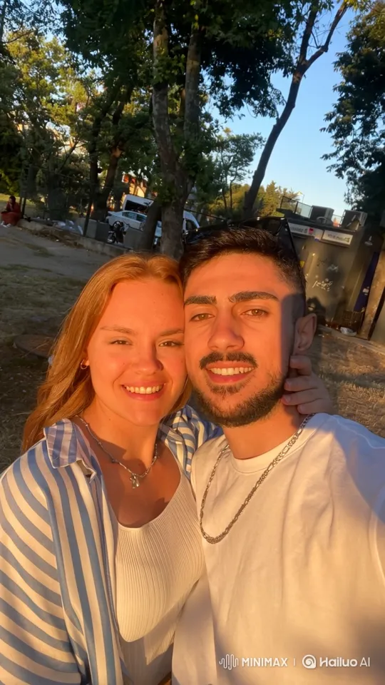 Family Embrace in Golden Hour Park Scene – AI Generated Video | Hailuo AI