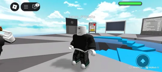 Roblox Avatar Runs Towards Poster in Virtual World – AI Generated Video | Hailuo AI