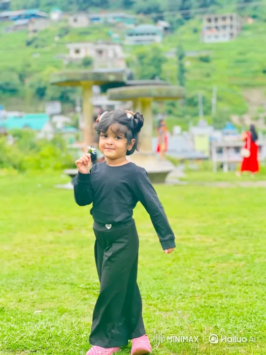 Young Girl Meets Prime Minister on Green Lawn – AI Generated Video | Hailuo AI