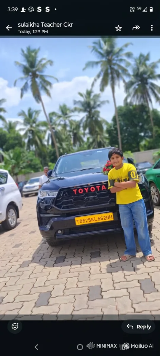 Space Zoom Reveals Boy with New Toyota in Sunlit Neighborhood – AI Generated Video | Hailuo AI