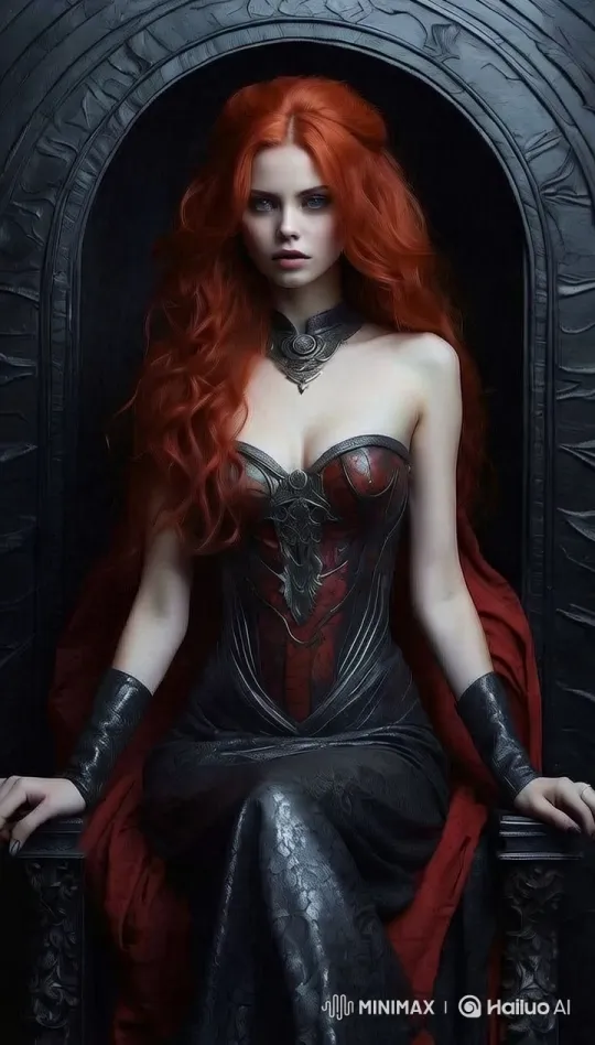 Goddess Hel: Enigmatic Throne Room Elegance – AI Generated Video | Hailuo AI