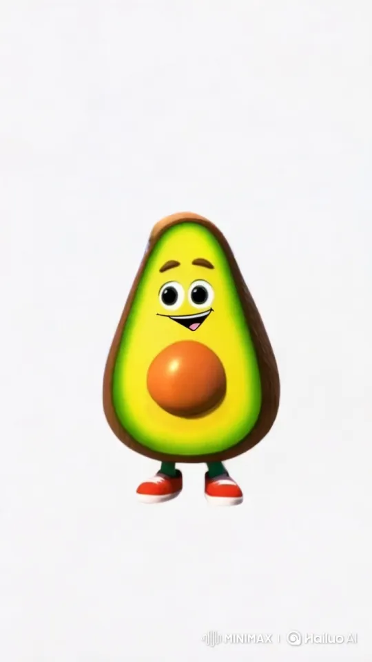 Animated Avocado Admires and Buys a Mirror in a Mall – AI Generated Video | Hailuo AI