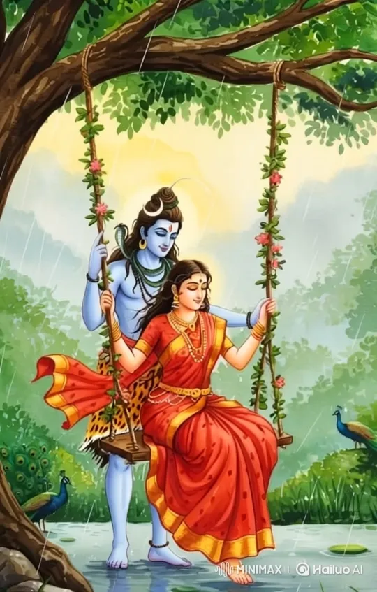 Romantic Swing in Enchanted Landscape – AI Generated Video | Hailuo AI