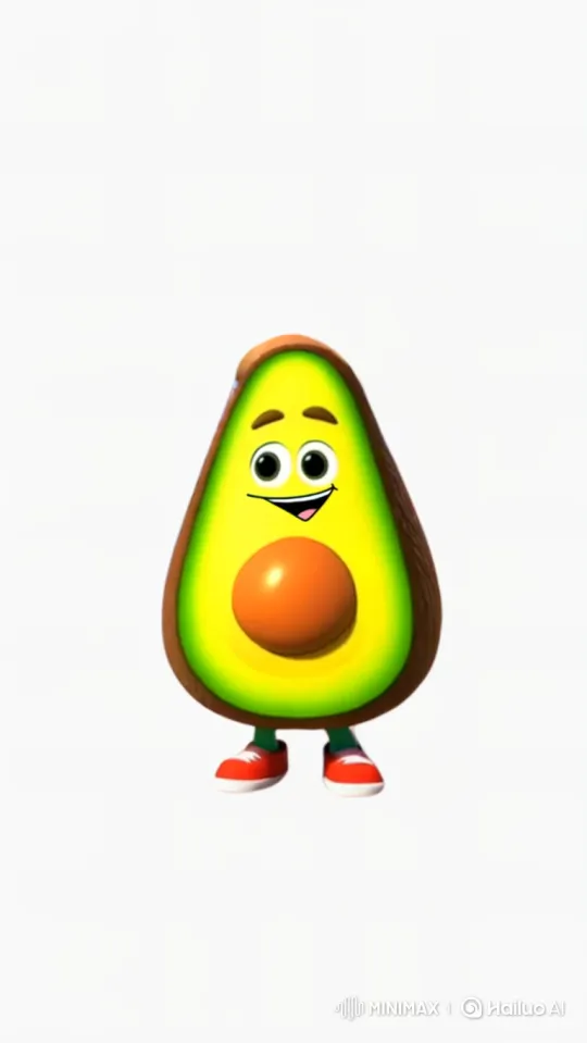 Animated Avocado Sleeps Peacefully in Cozy Bedroom – AI Generated Video | Hailuo AI