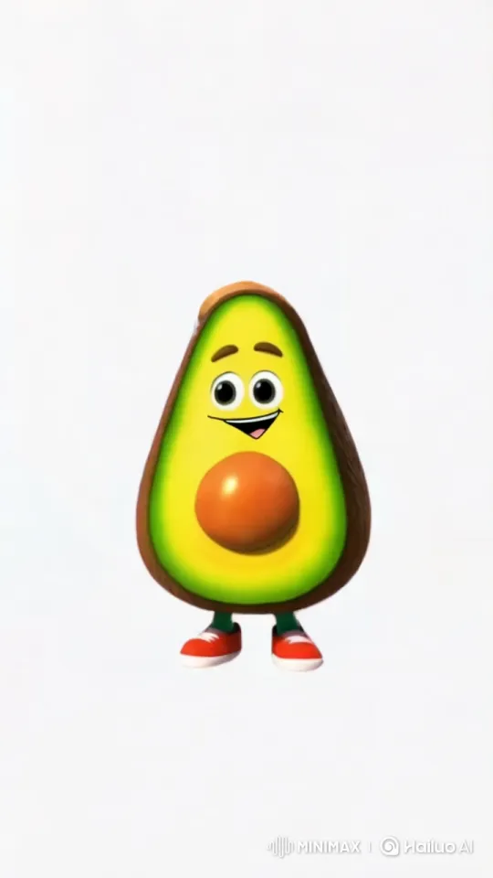 Animated Avocado Adorns Rustic Porch with Plant – AI Generated Video | Hailuo AI