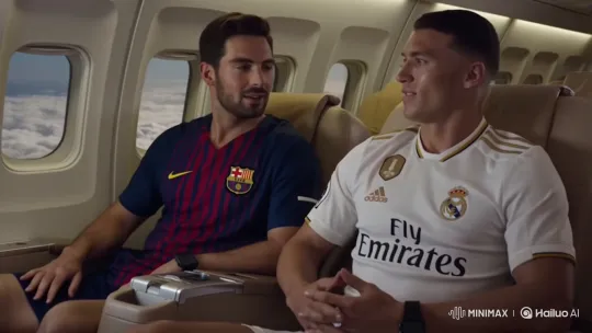 Messi and Ronaldo Chat in Private Plane – AI Generated Video | Hailuo AI